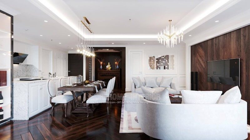 Trang trí nội thất phòng khách chung cư đẳng cấp và tiện nghi