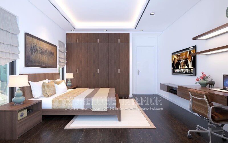 Hiện đại, đơn giản nhưng mẫu thiết kế giường ngủ chân vát đầy lạ mắt này lại mang đến sức hút lớn đối với bất cứ ánh nhìn nào