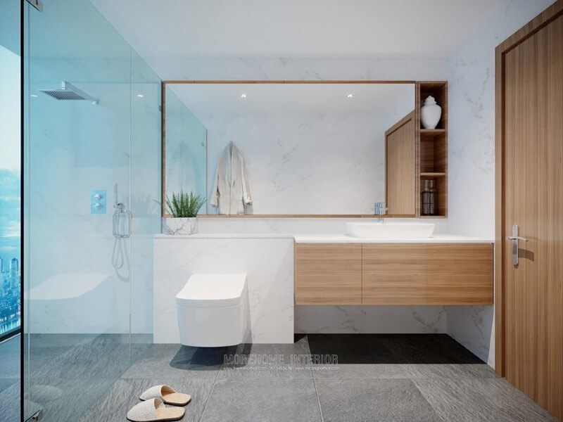 chọn Luôn được các gia chủ ưa chuộng, sử dụng vách kính cường lực để bảo vệ an toàn.